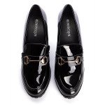 Loafers γόβες με αγκράφα, μαύρο