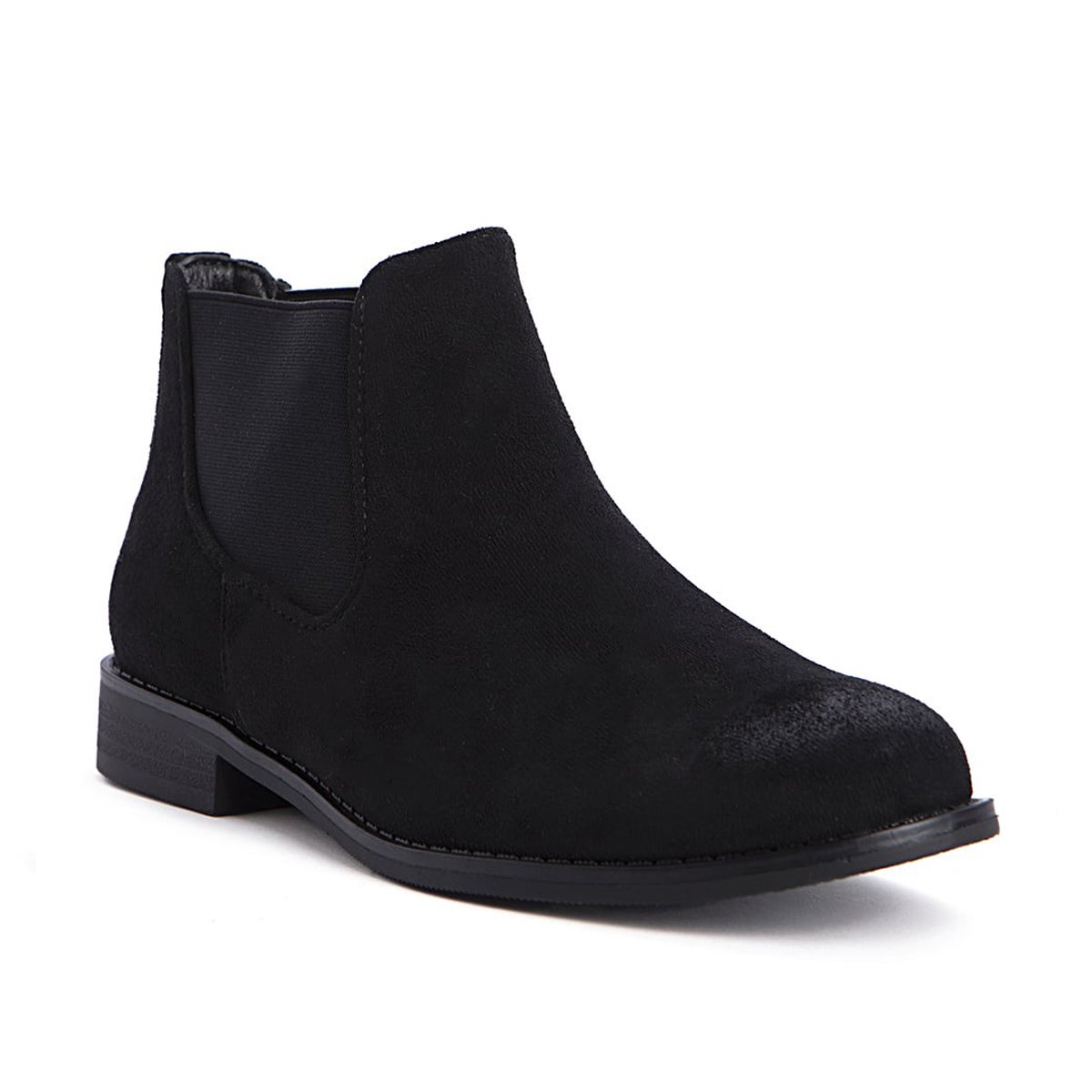 Μαύρα γυναικεία ankle boots με λάστιχο