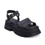 Μαύρα σανδάλια με flatform σόλα