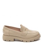 Loafers με φάσα με σχέδιο, μπεζ