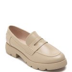 Loafers με φάσα με σχέδιο, μπεζ