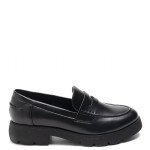 loafers με φάσα με σχέδιο, μαύρο