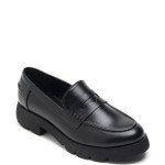 loafers με φάσα με σχέδιο, μαύρο