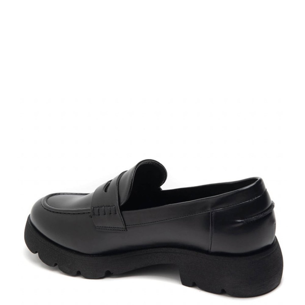 loafers με φάσα με σχέδιο, μαύρο