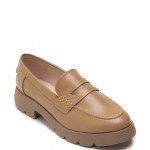 Loafers με φάσα με σχέδιο, κάμελ