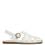 Λευκά γυναικεία φλατ strappy sandals