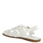 Λευκά γυναικεία φλατ strappy sandals