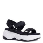 Μαύρα sport sandals με υπερυψωμένη σόλα