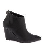 Γυναικεία ankle boots με ενιαίο τακούνι, μαύρο