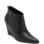 Γυναικεία ankle boots με ενιαίο τακούνι, μαύρο