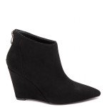 Γυναικεία suede ankle boots με ενιαίο τακούνι