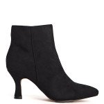 Μαύρα suede ankle boots σε minimal μυτερή γραμμή