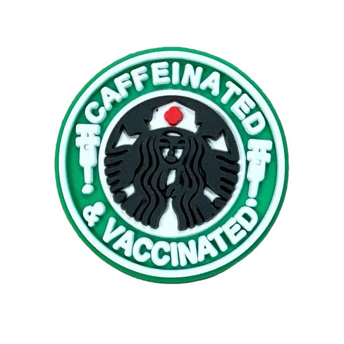 Διακοσμητικό για crocs, caffeinated-vaccinated